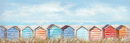 Leinwandbild ~ Beachhouses ~  hochwertig gedruckt und handveredelt 50x150cm