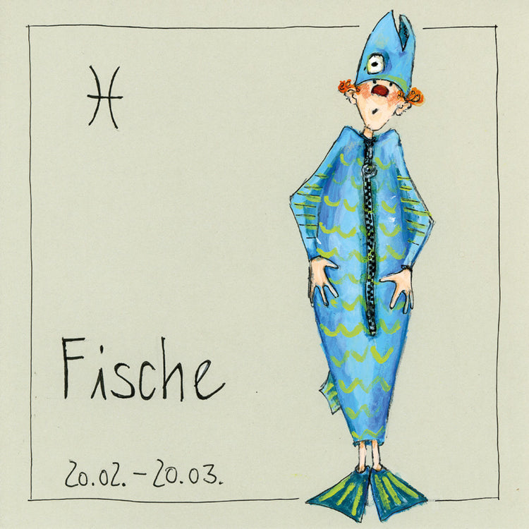 Sternzeichen auf Leinwand  ~ Fische ~    by Barbara Freundlieb