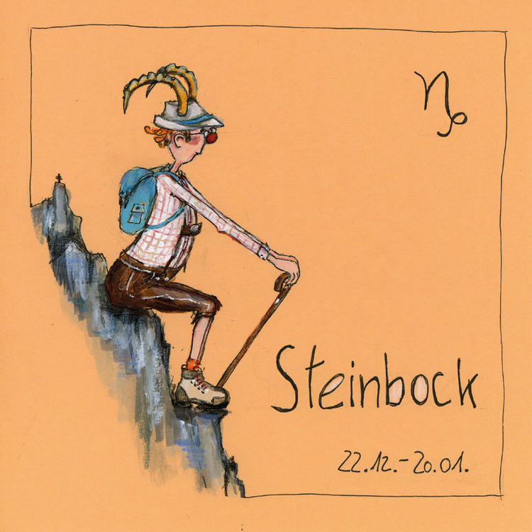 Sternzeichen auf Leinwand  ~Steinbock~    by Barbara Freundlieb