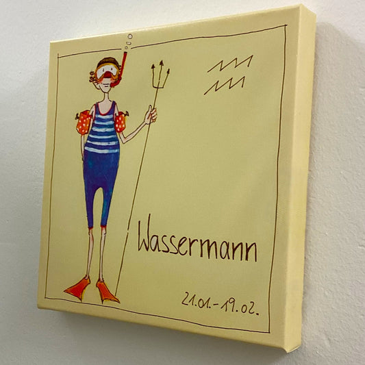 Leinwandbild Sternzeichen ~Wassermann~    by Barbara Freundlieb