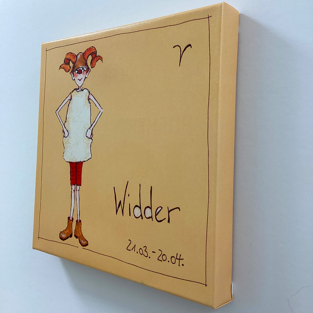 Sternzeichen auf Leinwand  ~Widder~    by Barbara Freundlieb