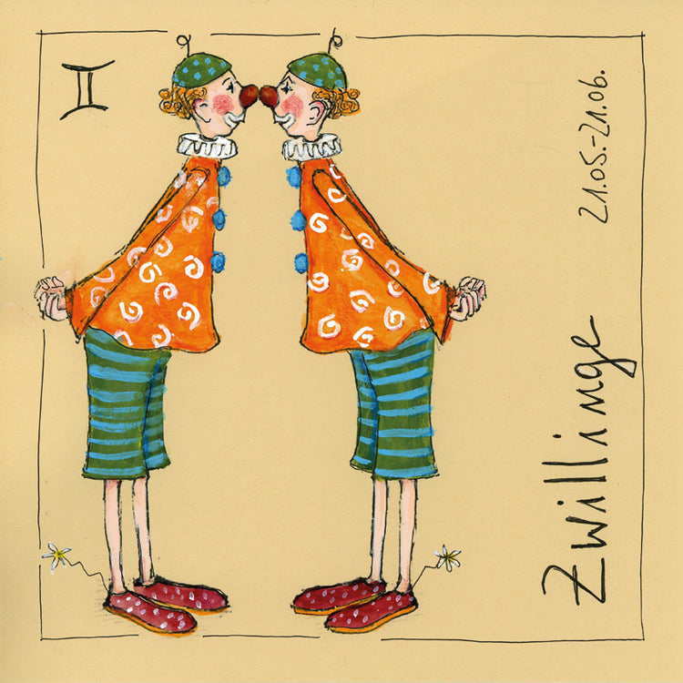 Sternzeichen auf Leinwand  ~ Zwilling ~    by Barbara Freundlieb