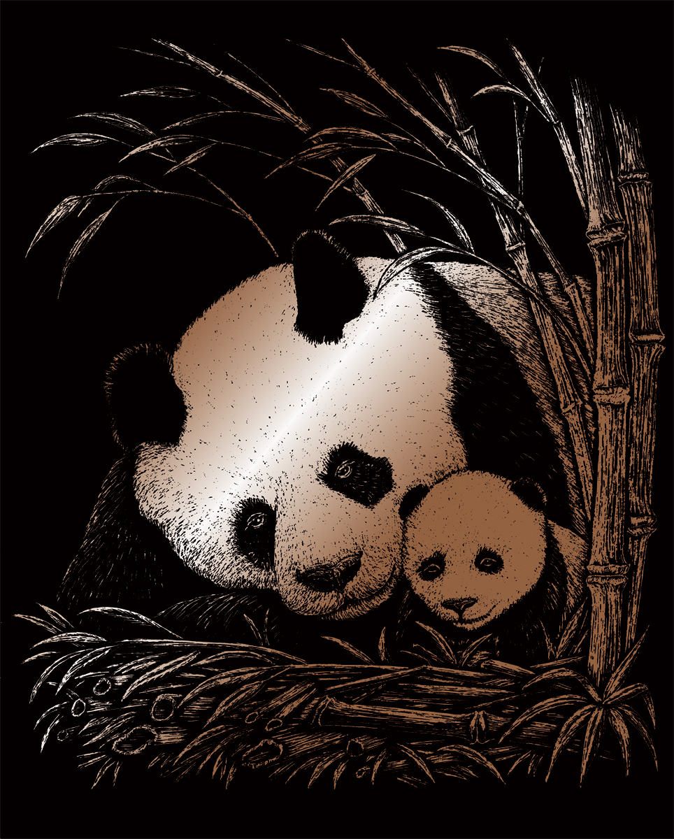 Kupfer EA Panda & Baby