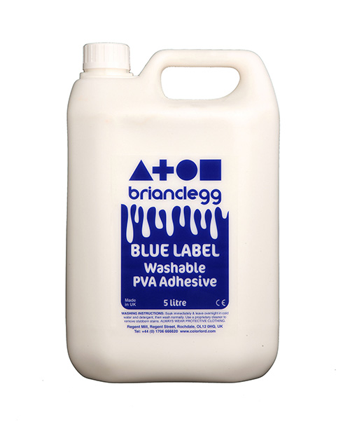 Blue Label Washable PVA Adhesive Single 5L Bottle -