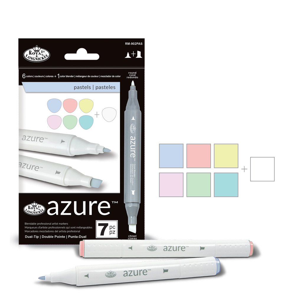 Azure Pastel Color Marker Set