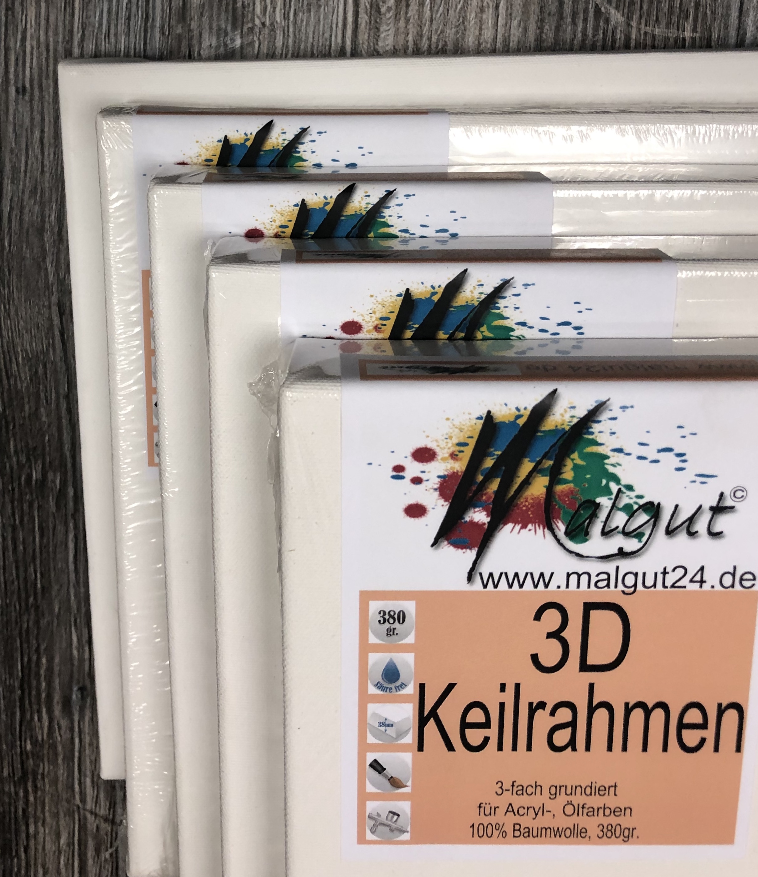 3D Studio Keilrahmen Baumwolle 380g/m²