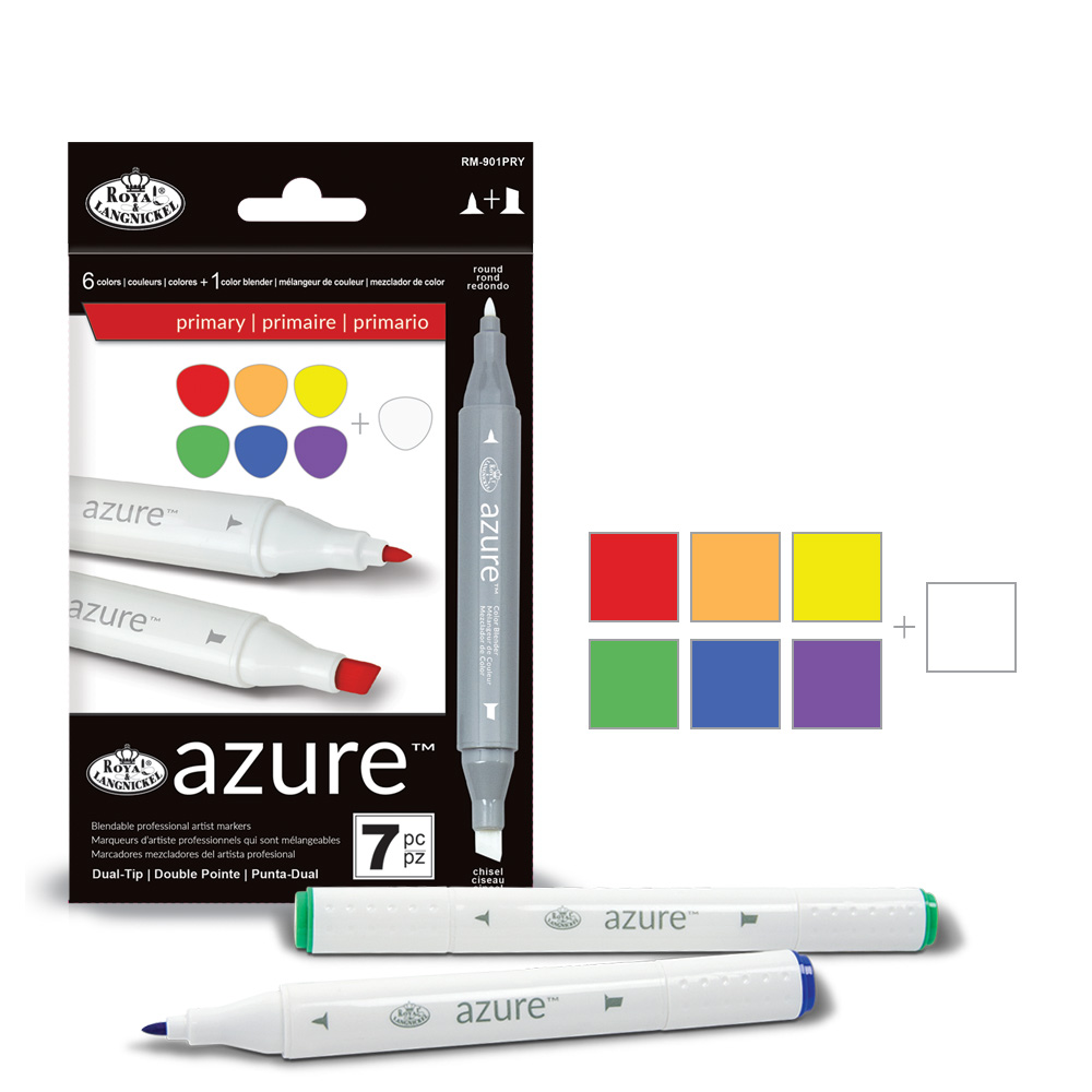 Azure Primary Color Marker Set
