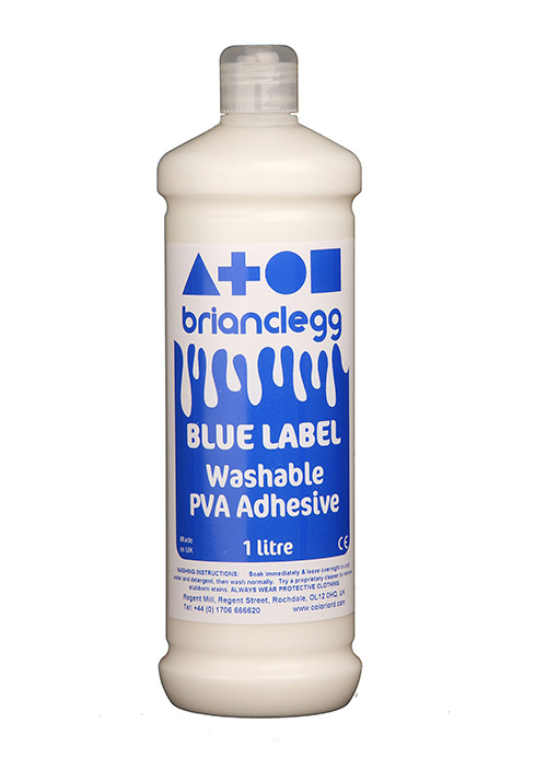 Blue Label Washable PVA Adhesive Single 1L Bottle -